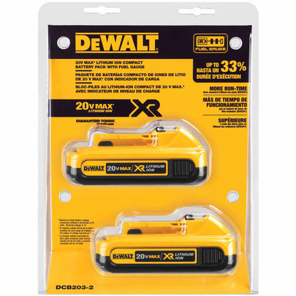 DeWalt DCB203-2 20V MAX Compact Lithium Ion 2-Pack